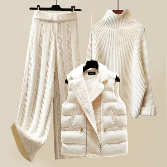 Stella® Dreiteiliges Set | Anzug mit Cashmere-Pullover und warmer Weste