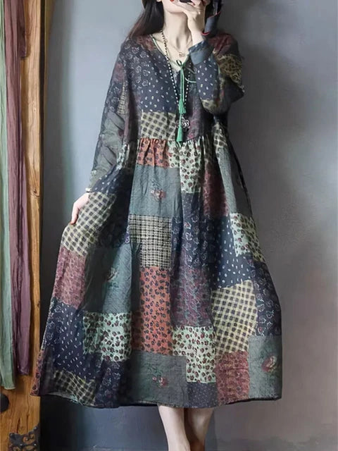 Hilda® | Übergroßes Sommerkleid im ethnischen Vintage-Stil