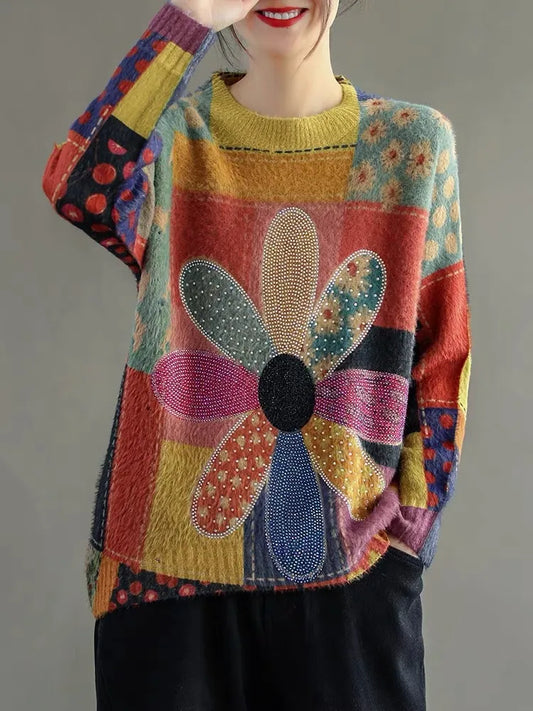 Julia®| Stylischer Pullover mit Blumenmuster