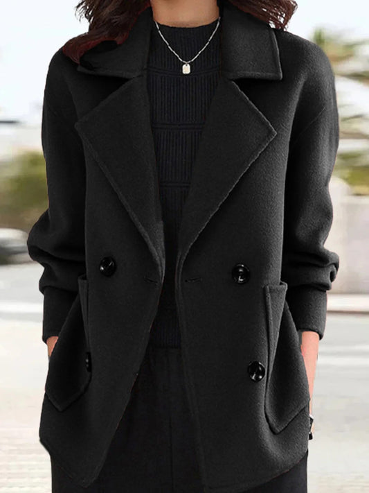 Emma® | Modischer, lockerer Mantel mit schlichtem Kragen