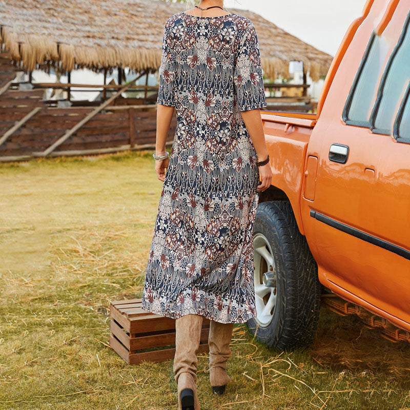 Yvonne® | Kleid mit Blumendruck im Vintage-Stil