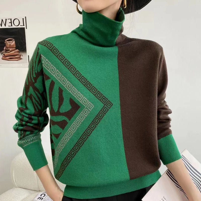 Florence® | Eleganter bedruckter Turtle-Neck Pullover